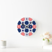 Patriotic Clock with Numbers Ronde Klok (Huis)