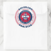 Patriotic Colorado Circle Design Sticker (Tas)