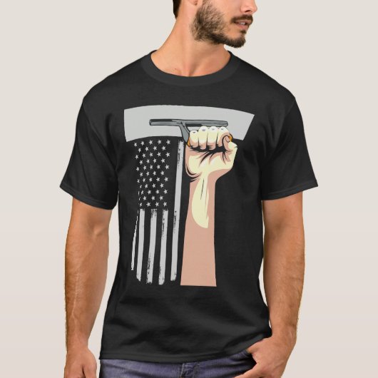 Patriotic Concrete Finisher Construction Worker US T-shirt (Voorkant)