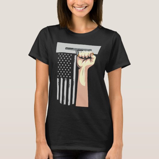 Patriotic Concrete Finisher Construction Worker US T-shirt (Voorkant)