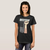 Patriotic Concrete Finisher Construction Worker US T-shirt (Voorkant volledig)