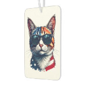 Patriotic Cool Cat met een zonnebril Luchtverfrisser (Links)