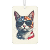 Patriotic Cool Cat met een zonnebril Luchtverfrisser (Achterkant)