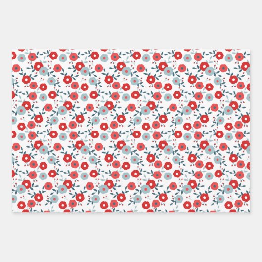 Patriotic Coordinating Print Wrapping Paper Sheets (Voorkant)