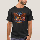 Patriotic Copper Wings of Liberty Emblem T-shirt (Voorkant)