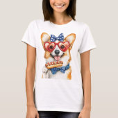 Patriotic Corgi T-shirt (Voorkant)