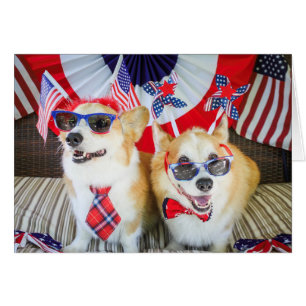 Patriotic Corgis-blanco kaart