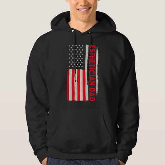 Patriotic Cosmetics Makeup Cosmetologist Esthetici Hoodie (Voorkant)