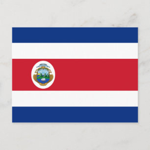 Patriotic Costa Rica Flag Briefkaart