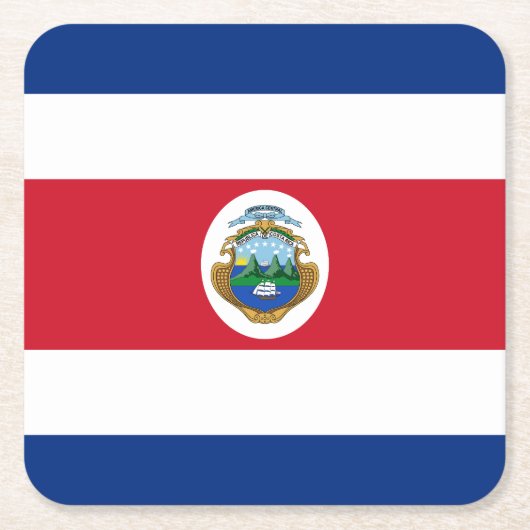 Patriotic Costa Rica Flag Kartonnen Onderzetters (Voorkant)