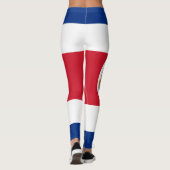 Patriotic Costa Rica Flag Leggings (Achterkant)