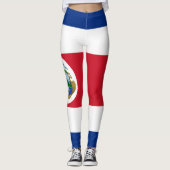Patriotic Costa Rica Flag Leggings (Voorkant)