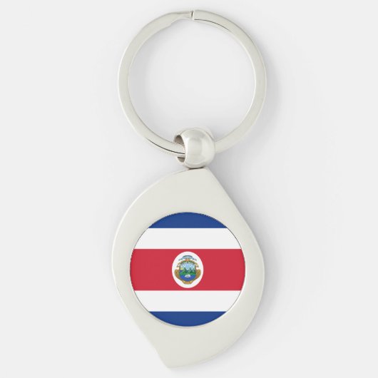 Patriotic Costa Rica Flag Sleutelhanger (Voorkant)