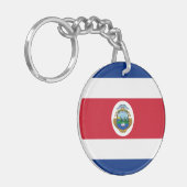 Patriotic Costa Rica Flag Sleutelhanger (Voorkant Links)