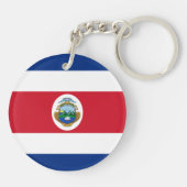 Patriotic Costa Rica Flag Sleutelhanger (Achterkant)