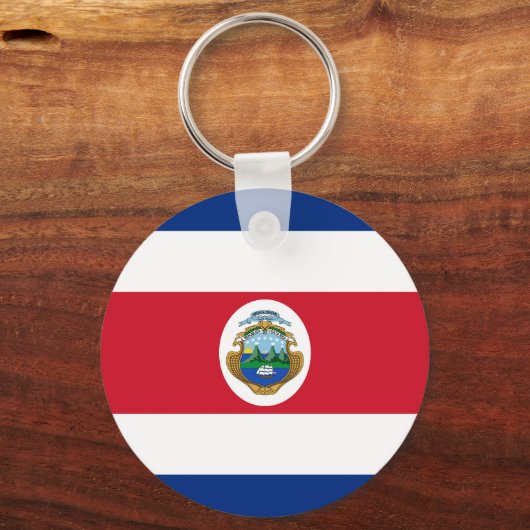 Patriotic Costa Rica Flag Sleutelhanger (Voorkant)