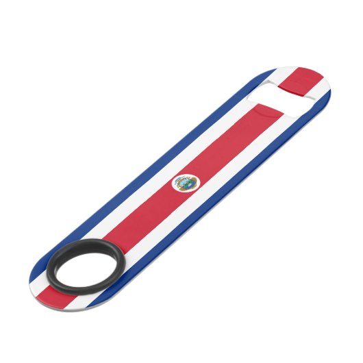 Patriotic Costa Rica Flag Speed Flessenopener (Achterkant Gekanteld)
