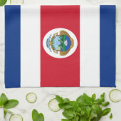 Patriotic Costa Rica Flag Theedoek (Gevouwen)