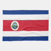 Patriotic Costa Rica Flag Theedoek (Horizontaal)