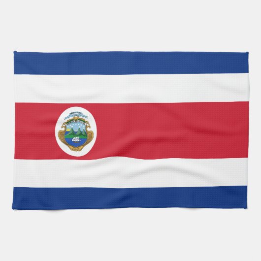 Patriotic Costa Rica Flag Theedoek (Horizontaal)