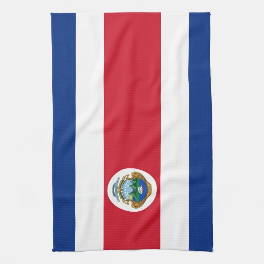 Patriotic Costa Rica Flag Theedoek (Verticaal)