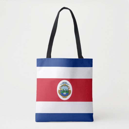 Patriotic Costa Rica Flag Tote Bag (Voorkant)