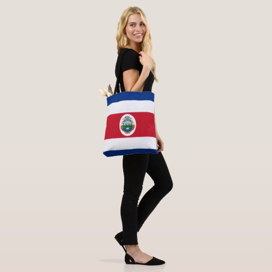Patriotic Costa Rica Flag Tote Bag (Op model)