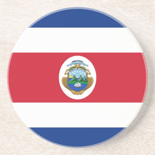 Patriotic Costa Rica Flag Zandsteen Onderzetter (Voorkant)