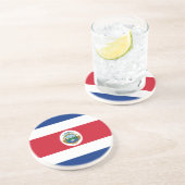 Patriotic Costa Rica Flag Zandsteen Onderzetter (Zijkant)