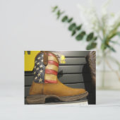 Patriotic Cowboy Boot Briefkaart (Staand voorkant)
