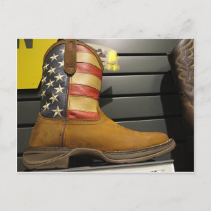Patriotic Cowboy Boot Briefkaart