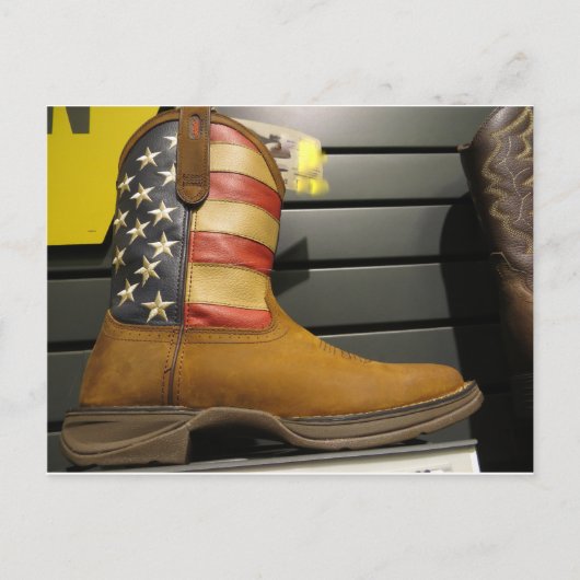 Patriotic Cowboy Boot Briefkaart (Voorkant)