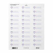 Patriotic Crest Wedding Return Address Etiket (Full Sheet)