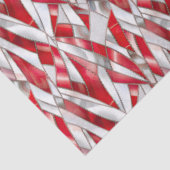 Patriotic Crimson Silver Weave Tissuepapier (Detail)