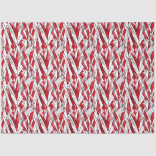 Patriotic Crimson Silver Weave Tissuepapier (Voorkant)