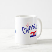 Patriotic Croatia Coffee Mug – Croatian Flag & Cre Koffiemok (Voorkant rechts)