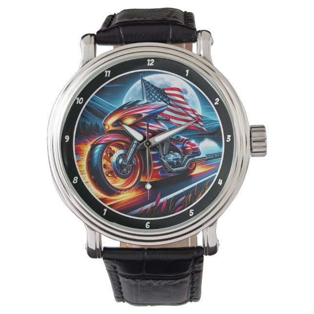 Patriotic Cruiser, Sunset Road Watch. Horloge (Voorkant)