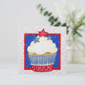 Patriotic Cupcake Kaart (Staand voorkant)