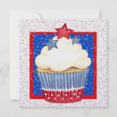 Patriotic Cupcake Kaart (Voorkant)