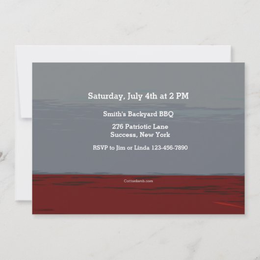 Patriotic Cupcakes Invitation Kaart (Achterkant)