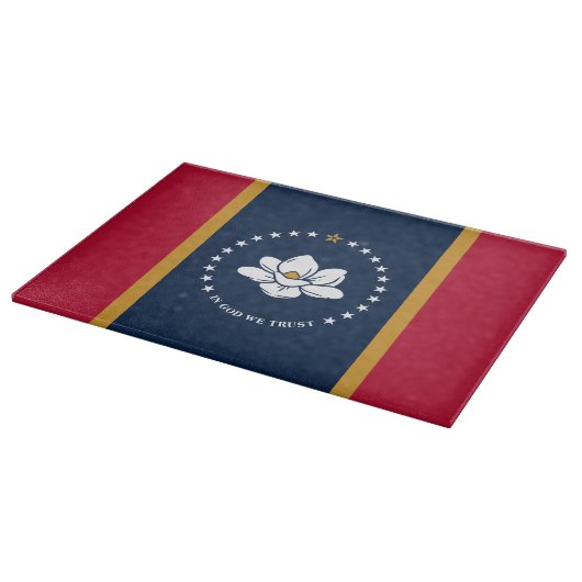 Patriotic cutting board with Flag of Mississippi Snijplank (Hoek)