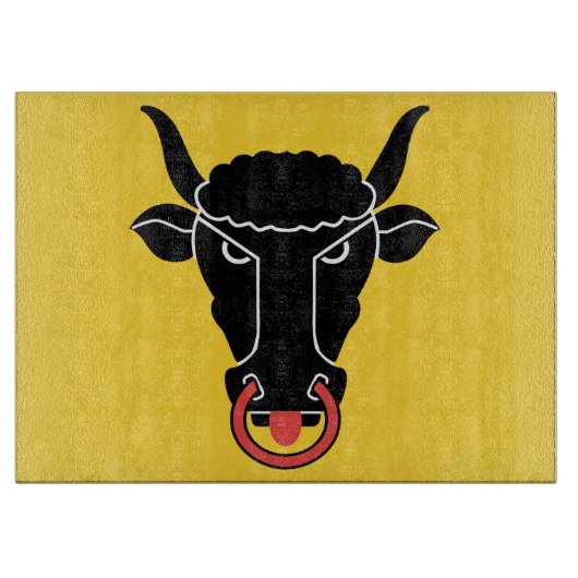 Patriotic cutting board with Flag of Uri Snijplank (Voorkant)
