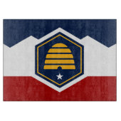 Patriotic cutting board with Flag of Utah, US Snijplank (Voorkant)