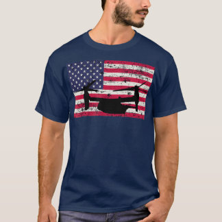 Patriotic CV22 Osprey American flag T-shirt