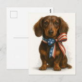 Patriotic Dachshund Briefkaart (Voorkant / Achterkant)