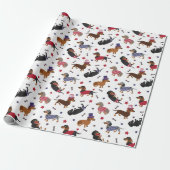 Patriotic Dachshund Cadeaupapier (Uitgerold)