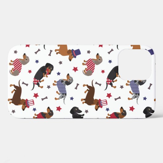 Patriotic Dachshund Case-Mate iPhone Case (Achterkant (horizontaal))