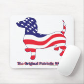 Patriotic Dachshund - Doxie Muismat (Met muis)