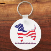 Patriotic Dachshund - Doxie Sleutelhanger (Voorkant)