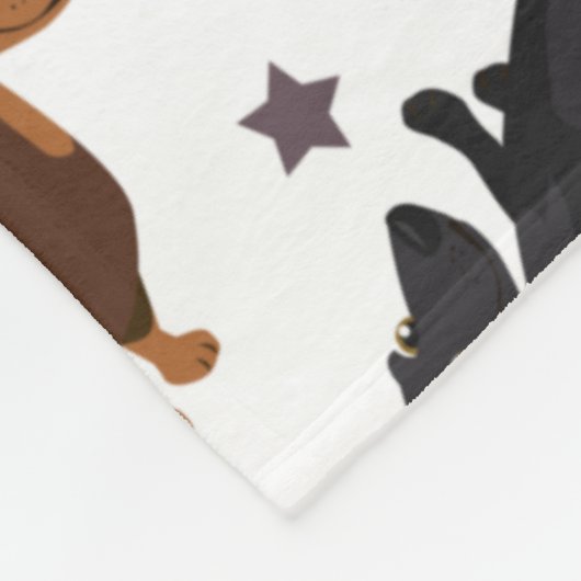 Patriotic Dachshund Fleece Deken (Hoek)